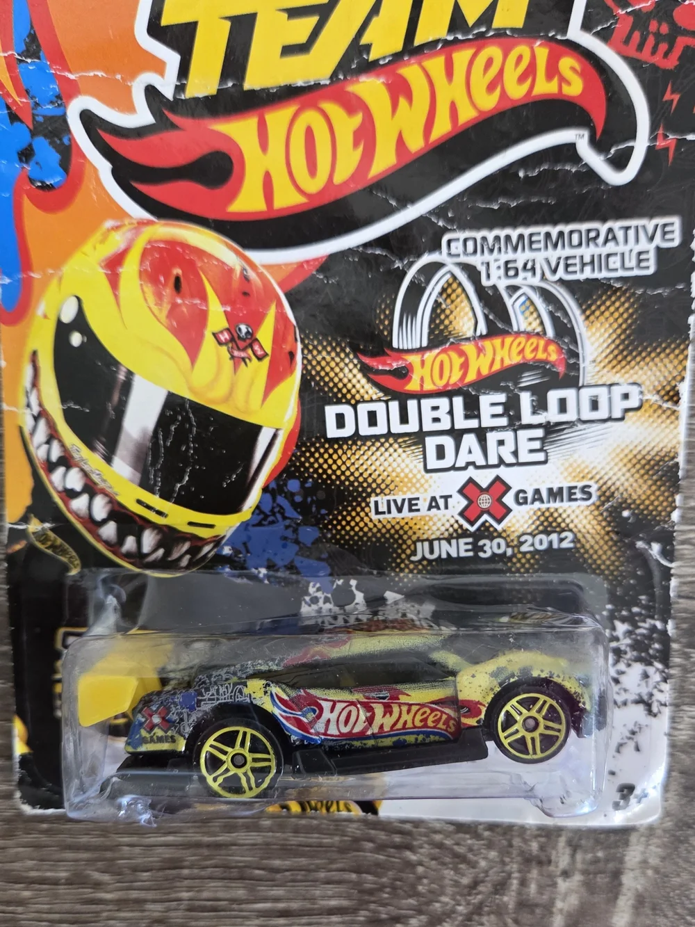 Team HOT WHEELS Rare Big Machine Rec 2012 Double Loop Dare Commemorative Car SEE
